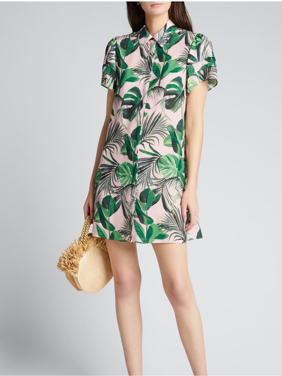 Alice + Olivia Dresses & Skirts - Alice + Olivia Jem Palm Print Flutter Shirtdress